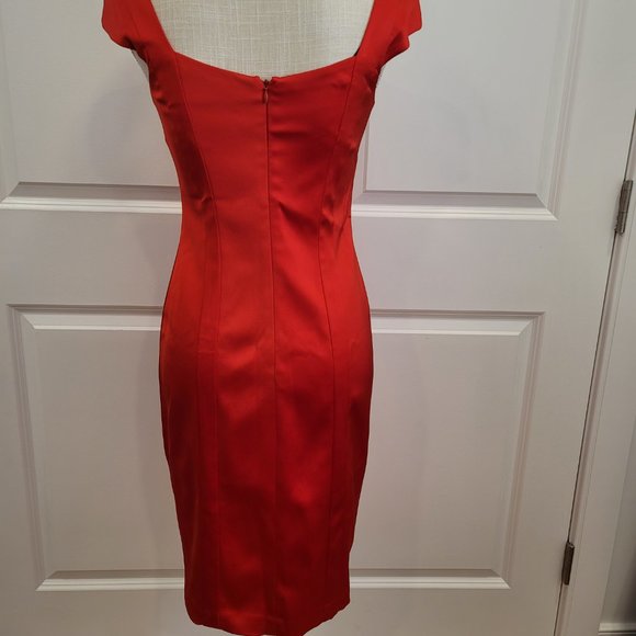 BNWT David Meister Red Cocktail Dress, Size 2 - Picture 4 of 10